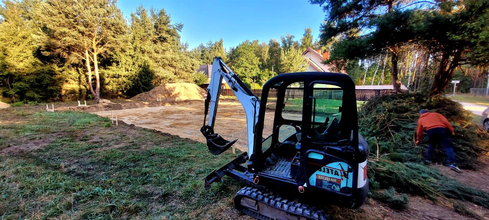 Prace ziemne na piaszczystym gruncie